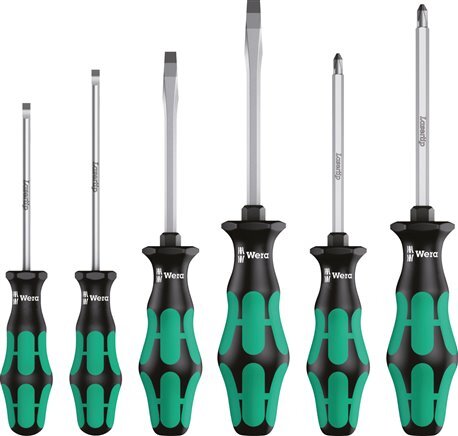 [T22JT] Wera 6-Piece Slotted/Phillips VDE Tested Screwdriver Set