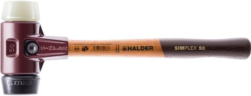 [T22R6] Halder Simplex Soft Face Hammer Replaceable Rubber/Nylon Buttons 30mm