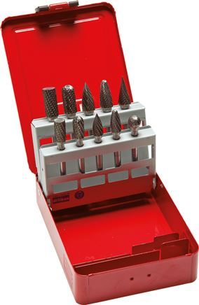 [T22VE] ZYA-S/WRC/KUD/RBF/SPG/SKM 10-Piece 10 And 12mm Carbide Burr Set