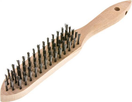 [T23AJ] Brosse métallique manuelle à 5 rangées de fils d'acier lisses