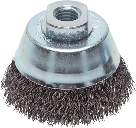 [T23CT] Cup Brush 65 mm (M 14X2) Steel Wire 0.35 mm (Corrugated)