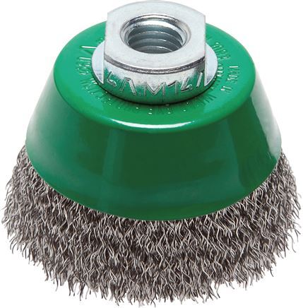 [T23CW] Cup Brush 65 mm (M 14X2) Stainless Steel Wire 0.3 mm (Corrugated)
