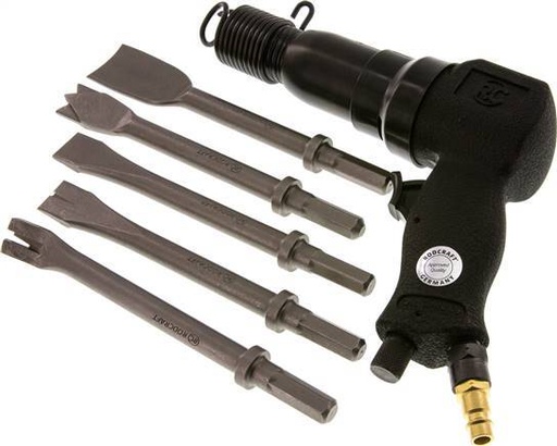 [P228W] Compressed Air Chisel Hammer Set With 5 Chisels