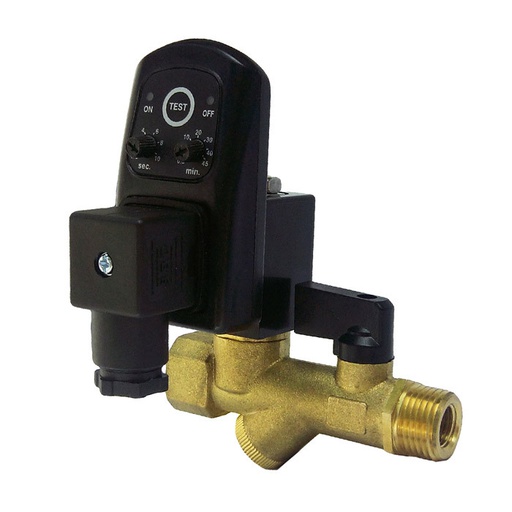 [CD-012BABF-120AC] Analog electronic condensate drain 1/2'' 120V AC brass - ball valve - strainer