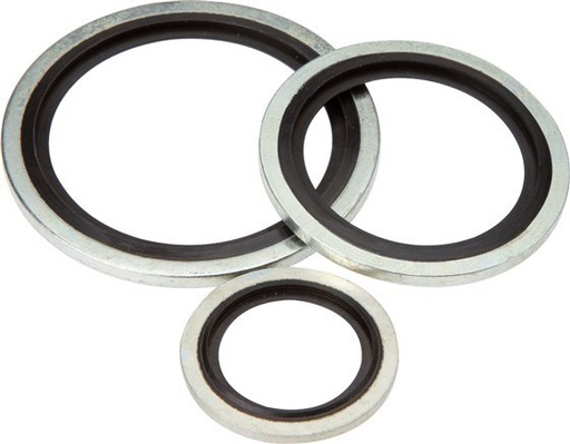 [S2AKS] G 1/8" Steel/NBR Hydraulic Bonded Seal 10.4x15.9x2 mm