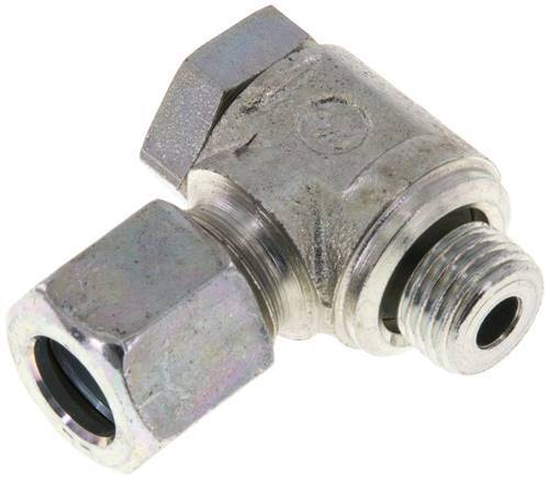 [F2BJU] 8LL & M10x1 Verzinkt Stalen Swivel Joint Snijringkoppeling Buitendraad 100bar Draaibaar ISO 8434-1