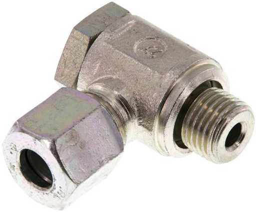 [F2BKG] Racor de corte giratorio de acero galvanizado 8L y G1/4'' con rosca macho 250 bar giratorio ISO 8434-1