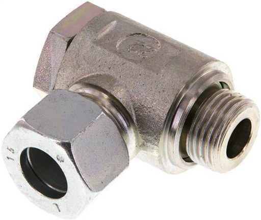 [F2BKK] 15L & G1/2'' Verzinkt Stalen Swivel Joint Snijringkoppeling Buitendraad 250bar Draaibaar ISO 8434-1