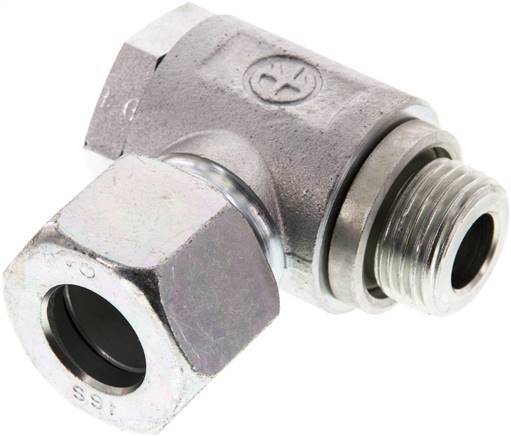 [F2BKU] 16S & G1/2'' Acero Zincado Racor Giratorio de Corte con Rosca Macho 160 bar Giratorio ISO 8434-1