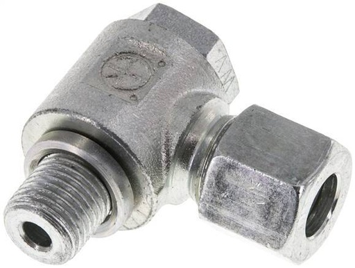 [F2BNS] 10L & G1/4'' Zink plated Steel Swivel Joint Cutting Fitting with Male Threads 315 bar Rotatable ISO 8434-1