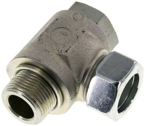 [F2BNX] 28L & G1'' Acier zingue Raccord tournant coupant avec filetage mâle 160 bar rotatif ISO 8434-1