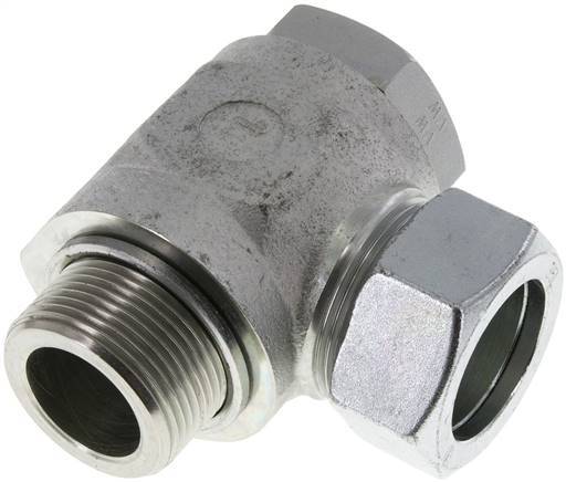 [F2BNY] 35L & G1-1/4'' Raccord de coupe à rotule en acier zingue avec filetage mâle 160 bar rotatif ISO 8434-1