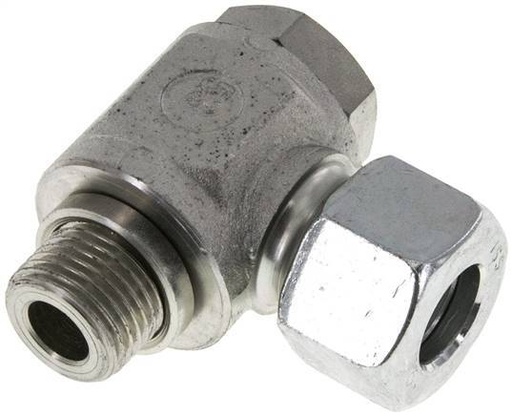 [F2BP7] 16S & G1/2'' Verzinkt Stalen Swivel Joint Snijringkoppeling Buitendraad 400bar Draaibaar ISO 8434-1