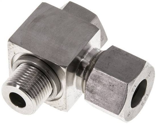 [F2BPU] 12S & G3/8'' RVS Swivel Joint Snijringkoppeling Buitendraad 400bar Draaibaar ISO 8434-1