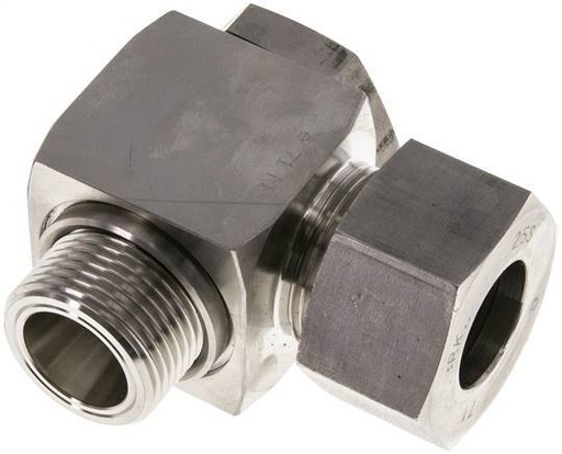 [F2BPY] Raccord de coupe à joint tournant 25S & G1'' en acier inoxydable avec filetage mâle 250 bar orientable ISO 8434-1