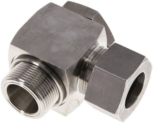 [F2BPZ] Raccord tournant de coupe 30S & G1-1/4'' en acier inoxydable avec filetage mâle 250 bar orientable ISO 8434-1
