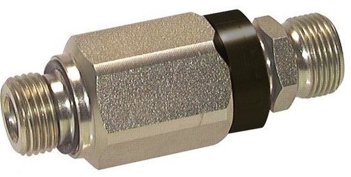 [F2D9Y] 25S & G1'' Acier zingue Joint tournant à bille Raccord coupant à filetage mâle DN 20350 bar NBR ISO 8434-1