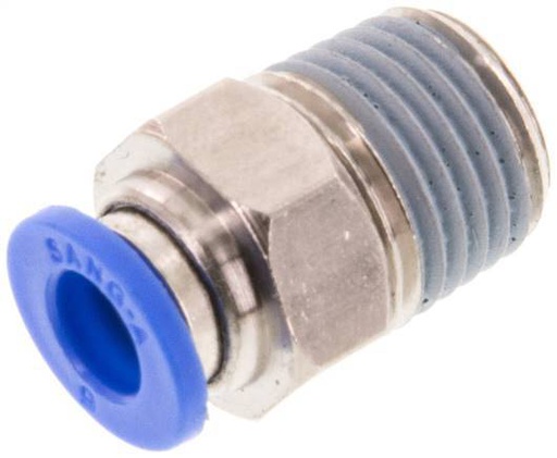 [F24U8] raccord enfichable 6mm x R1/4'' avec filetage mâle Laiton/PA 66 NBR