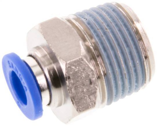 [F24UC] raccord enfichable 6mm x R3/8'' avec filetage mâle Laiton/PA 66 NBR