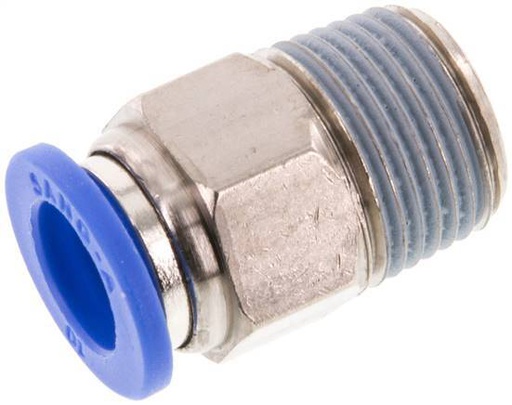 [F24UE] raccord enfichable 10mm x R3/8'' avec filetage mâle Laiton/PA 66 NBR