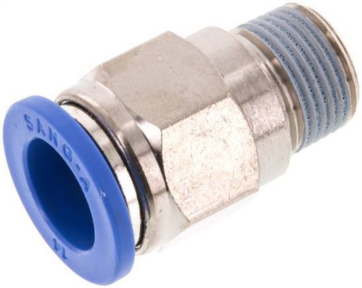 [F24UG] raccord enfichable 14mm x R3/8'' avec filetage mâle Laiton/PA 66 NBR