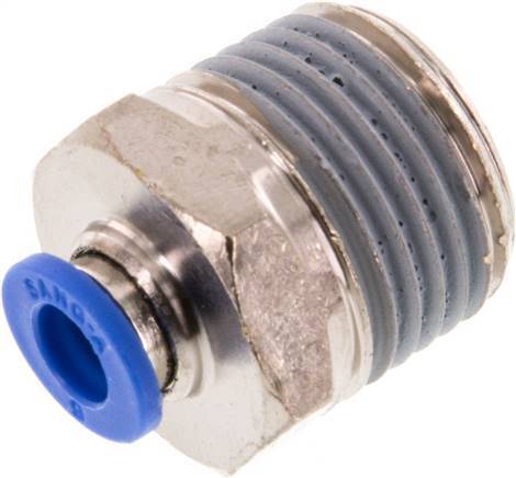 [F24UJ] 6mm x R1/2'' Push-in Fitting with Male Threads Brass/PA 66 NBR