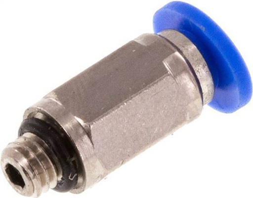 [F24UT] raccord enfichable 3mm x M 5 avec filetage mâle Laiton/PA 66 NBR