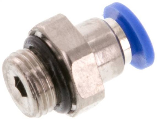 [F24UW] raccord enfichable 4mm x G1/8'' avec filetage mâle Laiton/PA 66 NBR