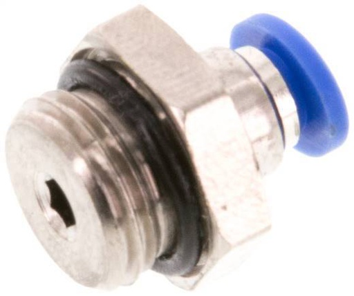 [F24V3] raccord enfichable 4mm x G1/4'' avec filetage mâle Laiton/PA 66 NBR