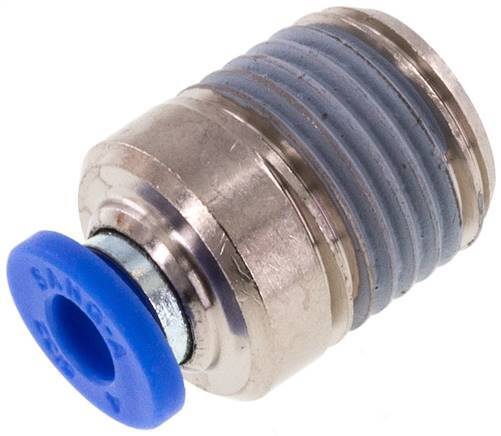 [F24VS] Raccord enfichable 4mm x R1/4'' avec filetage mâle Laiton/PA 66 NBR Hexagone intérieur