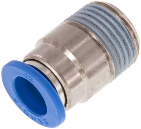 [F24W4] Raccord enfichable 12 mm x R1/2'' avec filetage mâle Laiton/PA 66 NBR Hexagone intérieur