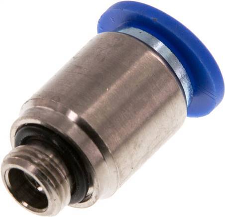 [F24WD] 10mm x G1/8'' Push-in Fitting with Male Threads Brass/PA 66 NBR Inner Hexagon