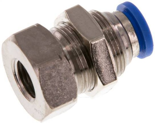 [F24XJ] raccord enfichable 8mm x G1/8'' avec filetage femelle Laiton/PA 66 NBR Bulkhead