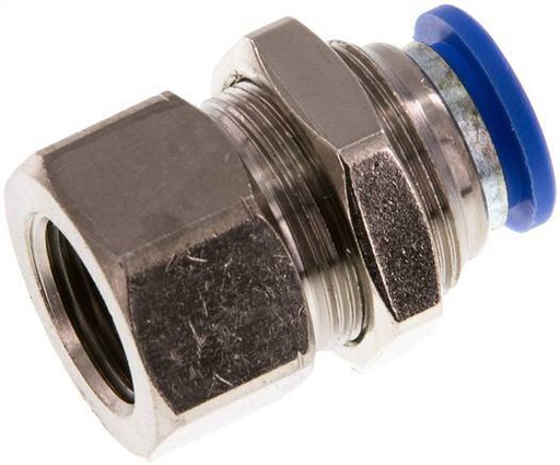 [F24XU] raccord enfichable 12mm x G3/8'' avec filetage femelle Laiton/PA 66 NBR Bulkhead