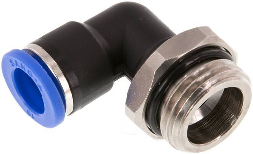 [F24ZX] 10mm x G1/2'' 90deg Winkel-Steckverschraubung mit Außengewinde Messing/PA 66 NBR drehbar