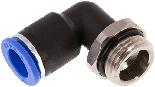 [F24ZY] 12mm x G1/2'' 90deg Winkel-Steckverschraubung mit Außengewinde Messing/PA 66 NBR drehbar