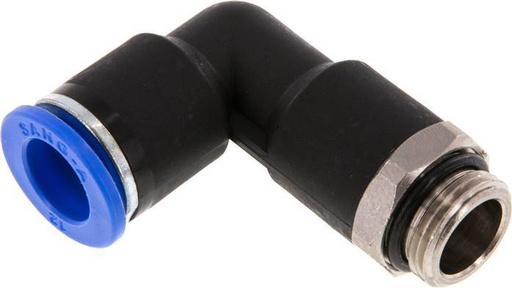 [F2547] Racor de 12mm x G3/8'' 90deg con rosca macho Latón/PA 66 NBR Cuerpo Largo Giratorio