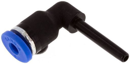 [F25QS] Raccord enfichable coudé 90deg 3mm x 3mm avec bouchon PA 66 NBR