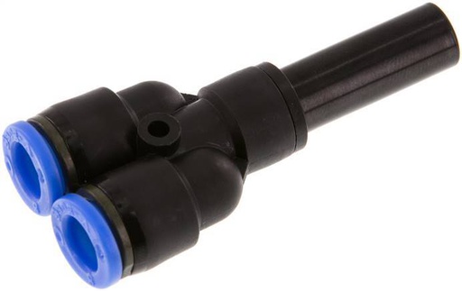 [F25RW] Raccord enfichable en Y 8mm x 10mm avec bouchon PA 66 NBR