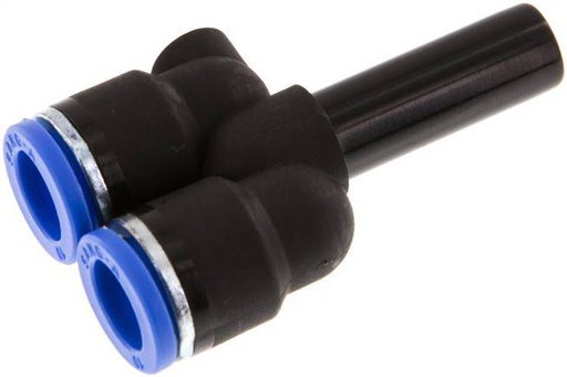 [F25RX] Raccord enfichable en Y 10mm x 10mm avec bouchon PA 66 NBR