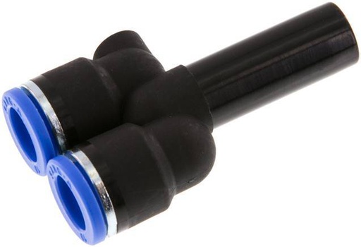 [F25RY] Raccord enfichable en Y 10mm x 12mm avec bouchon PA 66 NBR