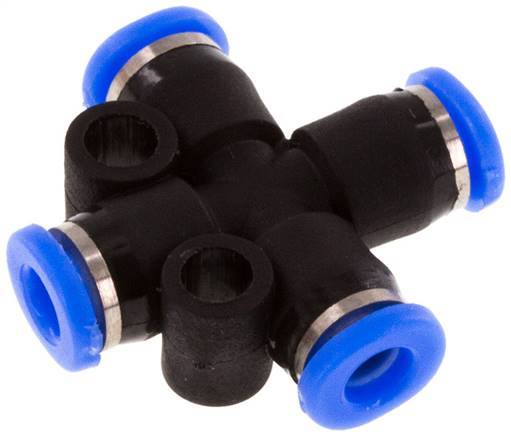 [F25ZC] Racor rápido en cruz de 3 mm PA 66 NBR Diseño compacto