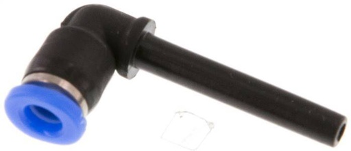 [F25ZH] 3mm x 3mm 90° Winkel Steckverschraubung mit Stecker PBT NBR Kompakte Ausführung