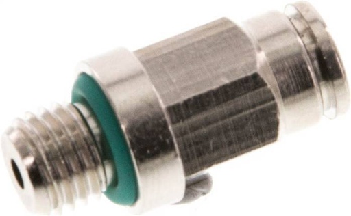 [F265V] 4mm x M 8 x 1 Raccord enfichable à filetage mâle Laiton FKM