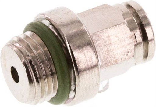 [F265W] 4mm x M 10 x 1 Raccord enfichable à filetage mâle Laiton FKM