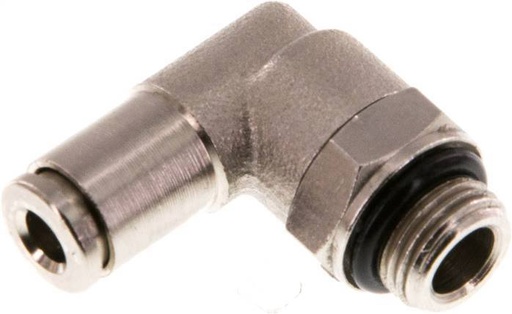 [F268T] 4mm x G1/8'' 90deg Winkel Steckverschraubung mit Außengewinde Messing NBR drehbar