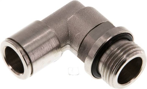 [F2697] Raccord enfichable coudé 90deg 10mm x G3/8'' avec filets mâles Laiton NBR Rotatif