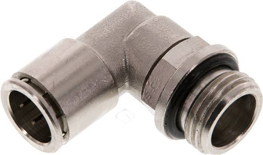 [F269D] 14mm x G1/2'' 90deg Winkel Steckverschraubung mit Außengewinde Messing NBR drehbar