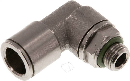 [F269P] raccord enfichable coudé 90deg 10mm x G1/8'' avec filetage mâle Laiton FKM Rotatif
