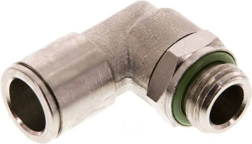 [F269T] raccord enfichable coudé 90deg 10mm x G1/4'' avec filetage mâle laiton FKM rotatif